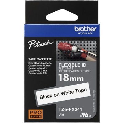 Cinta Laminada Original Rotuladora Brother TZe-FX241/ Blanca Cinta Laminada Original Rotuladora Brother TZe-FX241/ Blanca