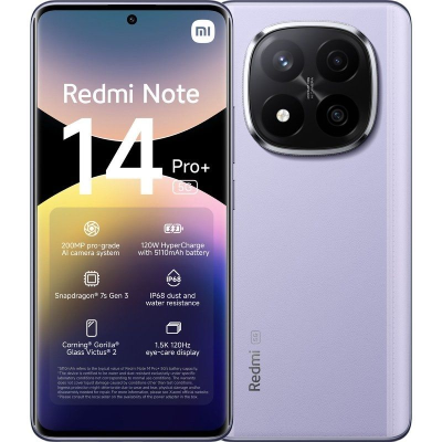 Smartphone Xiaomi Redmi Note 14 Pro+ 12GB/ 512GB/ 6.67/ 5G/ Púrpura Smartphone Xiaomi Redmi Note 14 Pro+ 12GB/ 512GB/ 6.67/ 5G/ Púrpura