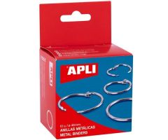 APLI ANILLAS METÁLICAS ARTICULADAS Ø51MM CAJA 10 UD NIQUELADAS APLI ANILLAS METÁLICAS ARTICULADAS Ø51MM CAJA 10 UD NIQUELADAS