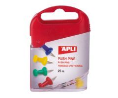 APLI CHINCHETAS DE COLORES PLASTICO CAJA 25 UD C/SURTIDOS APLI CHINCHETAS DE COLORES PLASTICO CAJA 25 UD C/SURTIDOS