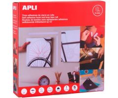 APLI CINTA GANCHO BUCLE ADHESIVA CIERRE TIPO VELCRO ROLLO 20MM X 25M BLANCO APLI CINTA GANCHO BUCLE ADHESIVA CIERRE TIPO VELCRO ROLLO 20MM X 25M BLANCO