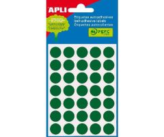 APLI ETIQUETAS ADHESIVAS CIRCULARES Ø13MM ESCRITURA MANUAL 35 X 5H VERDE APLI ETIQUETAS ADHESIVAS CIRCULARES Ø13MM ESCRITURA MANUAL 35 X 5H VERDE