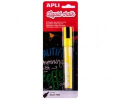 APLI MARCADOR DE TIZA LÍQUIDA PUNTA REDONDA 5,5MM AMARILLO BLÍSTER 1 UD APLI MARCADOR DE TIZA LÍQUIDA PUNTA REDONDA 5,5MM AMARILLO BLÍSTER 1 UD