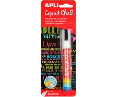 APLI MARCADOR DE TIZA LÍQUIDA PUNTA REDONDA 5,5MM BLANCO BLÍSTER 1 UD APLI MARCADOR DE TIZA LÍQUIDA PUNTA REDONDA 5,5MM BLANCO BLÍSTER 1 UD