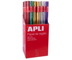 APLI PAPEL DE REGALO METALIZADO ROLLO 70CM X 2M COLORES SURTIDOS APLI PAPEL DE REGALO METALIZADO ROLLO 70CM X 2M COLORES SURTIDOS