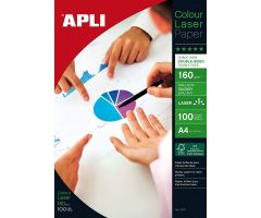 APLI PAPEL FOTOGRÁFICO A4 160GR LÁSER DOBLE CARA PAQUETE 100H BLANCO BRILLO APLI PAPEL FOTOGRÁFICO A4 160GR LÁSER DOBLE CARA PAQUETE 100H BLANCO BRILLO