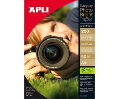 APLI PAPEL FOTOGRÁFICO EVERYDAY PHOTO BRIGHT A4 200GR INKJET PAQUETE 50H BLANCO BRILLO APLI PAPEL FOTOGRÁFICO EVERYDAY PHOTO BRIGHT A4 200GR INKJET PAQUETE 50H BLANCO BRILLO