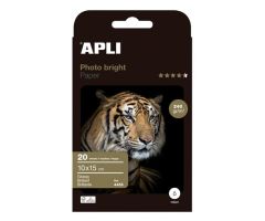 APLI PAPEL FOTOGRÁFICO PROFESIONAL PHOTOBRIGHT 10X15CM 240GR PAQUETE 20H BLANCO BRILLO APLI PAPEL FOTOGRÁFICO PROFESIONAL PHOTOBRIGHT 10X15CM 240GR PAQUETE 20H BLANCO BRILLO