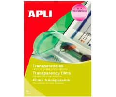 APLI TRANSPARENCIAS SIN BANDA PARA COPY LÁMINA POLIESTER A4 100 MICRAS 100 HOJAS APLI TRANSPARENCIAS SIN BANDA PARA COPY LÁMINA POLIESTER A4 100 MICRAS 100 HOJAS