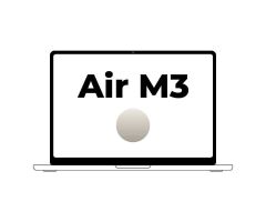 Apple Macbook Air 13,6/ M3 8-Core CPU/ 16Gb/ 256Gb SSD/ 8-Core GPU/ Blanco Estrella Apple Macbook Air 13,6/ M3 8-Core CPU/ 16Gb/ 256Gb SSD/ 8-Core GPU/ Blanco Estrella
