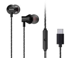 Auriculares Intrauditivos Aiwa ESTM-50USB-C/BK/ con Micrófono/ USB Tipo-C/ Negros Auriculares Intrauditivos Aiwa ESTM-50USB-C/BK/ con Micrófono/ USB Tipo-C/ Negros