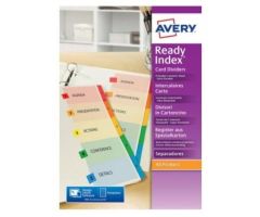 AVERY ÍNDICES SEPARADORES 12 PESTAÑAS PERSONALIZADAS INDEX MAKER 222X297MM ENUMERADOS 1-12 COLORES AVERY ÍNDICES SEPARADORES 12 PESTAÑAS PERSONALIZADAS INDEX MAKER 222X297MM ENUMERADOS 1-12 COLORES