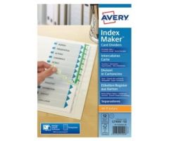 AVERY ÍNDICES SEPARADORES 6 PESTAÑAS PERSONALIZADAS INDEX MAKER 222X297MM BLANCO AVERY ÍNDICES SEPARADORES 6 PESTAÑAS PERSONALIZADAS INDEX MAKER 222X297MM BLANCO