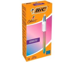 BIC BOLÍGRAFO 4 COLORES GRADIENT CUERPO BLANCO/MULTICOLOR CAJA 12 UD BIC BOLÍGRAFO 4 COLORES GRADIENT CUERPO BLANCO/MULTICOLOR CAJA 12 UD