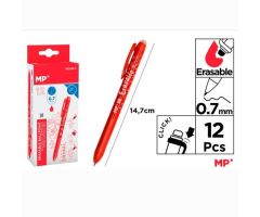 BOLÍGRAFO TINTA BORRABLE CLICK SYSTEM RETRÁCTIL 0.7MM ROJO BOLÍGRAFO TINTA BORRABLE CLICK SYSTEM RETRÁCTIL 0.7MM ROJO