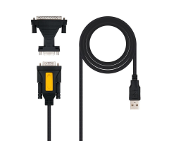 Cable Conversor impresora Nanocable 10.03.0002/ USB Macho - DB9 Macho/ DB25 Macho Cable Conversor impresora Nanocable 10.03.0002/ USB Macho - DB9 Macho/ DB25 Macho