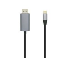Cable DisplayPort Aisens A109-0395/ USB Tipo-C Macho - DisplayPort Macho/ Hasta 27W/ 1250Mbps/ 1.8m/ Negro Cable DisplayPort Aisens A109-0395/ USB Tipo-C Macho - DisplayPort Macho/ Hasta 27W/ 1250Mbps/ 1.8m/ Negro