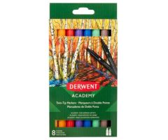 DERWENT ROTULADORES ACADEMY DOBLE PUNTA FINA/PINCEL COLORES SURTIDOS ESTUCHE 8 UD DERWENT ROTULADORES ACADEMY DOBLE PUNTA FINA/PINCEL COLORES SURTIDOS ESTUCHE 8 UD