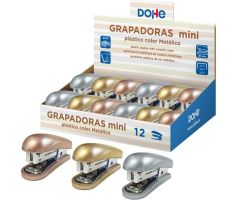 DOHE GRAPADORAS MINI C/SURTIDOS METÁLICOS EXPOSITOR 12 UD DOHE GRAPADORAS MINI C/SURTIDOS METÁLICOS EXPOSITOR 12 UD