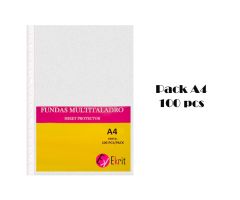 EKRIT FUNDAS MULTITALADRO 16 PP CRISTAL A4 80 MICRAS -BOLSA 100U- EKRIT FUNDAS MULTITALADRO 16 PP CRISTAL A4 80 MICRAS -BOLSA 100U-