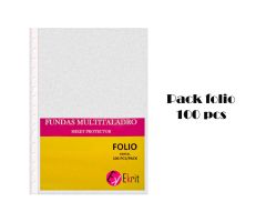 EKRIT FUNDAS MULTITALADRO 16 PP CRISTAL FOLIO 80 MICRAS - BOLSA 100U- EKRIT FUNDAS MULTITALADRO 16 PP CRISTAL FOLIO 80 MICRAS - BOLSA 100U-