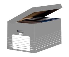 ELBA CAJA CONTENEDOR TAPA INTEGRADA AUTOMONTABLE 34,5X45CM GRIS ELBA CAJA CONTENEDOR TAPA INTEGRADA AUTOMONTABLE 34,5X45CM GRIS