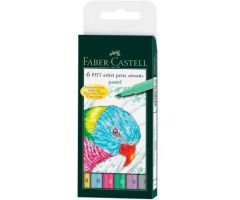 FABER CASTELL ROTULADORES PITT ARTIST PEN BRUSH PUNTA PINCEL C/SURTIDOS PASTEL ESTUCHE 6 UD FABER CASTELL ROTULADORES PITT ARTIST PEN BRUSH PUNTA PINCEL C/SURTIDOS PASTEL ESTUCHE 6 UD