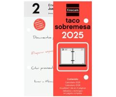 FINOCAM TACO CALENDARIO DE SOBREMESA 85X120MM NEUTRO 2025 FINOCAM TACO CALENDARIO DE SOBREMESA 85X120MM NEUTRO 2025