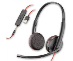 HP POLY AURICULARES BLACKWIRE C3225 DIADEMA ESTÉREO C/ MICRÓFONO CONTROL DE VOLUMEN JACK 3.5MM CON ADAPTADOR USB-C A USB-A NEGRO HP POLY AURICULARES BLACKWIRE C3225 DIADEMA ESTÉREO C/ MICRÓFONO CONTROL DE VOLUMEN JACK 3.5MM CON ADAPTADOR USB-C A USB-A NEGRO