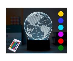 I-TOTAL LÁMPARA LED 3D MONDO CON BASE TÁCTIL Y MANDO A DISTANCIA I-TOTAL LÁMPARA LED 3D MONDO CON BASE TÁCTIL Y MANDO A DISTANCIA