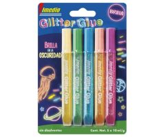 IMEDIO ADHESIVO GLITTER GLUE BRILLA EN LA OSCURIDAD TUBO 10ML BLÍSTER 5 C/SURTIDOS IMEDIO ADHESIVO GLITTER GLUE BRILLA EN LA OSCURIDAD TUBO 10ML BLÍSTER 5 C/SURTIDOS