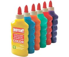 INSTANT COLA BLANCA DE COLOR PARA DECORACIÓN BOTELLA 180ML C/SURTIDOS INSTANT COLA BLANCA DE COLOR PARA DECORACIÓN BOTELLA 180ML C/SURTIDOS