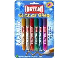 INSTANT COLA GLITTER GLUE METALLIC 10,5ML BLISTER 6 UD C/SURTIDOS INSTANT COLA GLITTER GLUE METALLIC 10,5ML BLISTER 6 UD C/SURTIDOS