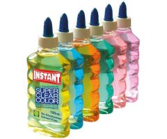 INSTANT COLA LÍQUIDA SUPERCLEAR PARA DECORACIÓN BOTELLA 180ML C/SURTIDOS INSTANT COLA LÍQUIDA SUPERCLEAR PARA DECORACIÓN BOTELLA 180ML C/SURTIDOS