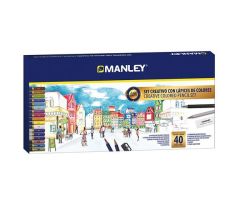 MANLEY SET CREATIVO LÁPICES DE COLORES 40 PIEZAS SURTIDO MANLEY SET CREATIVO LÁPICES DE COLORES 40 PIEZAS SURTIDO