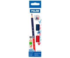 MILAN LÁPICES BICOLOR AZUL/ROJO CAJA 12UD MILAN LÁPICES BICOLOR AZUL/ROJO CAJA 12UD