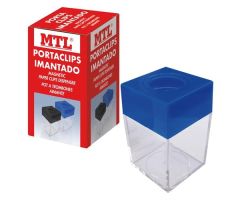 MTL PORTACLIPS IMANTADO DEPÓSITO TRANSPARENTE PLÁSTICO EMBOCADURA AZUL MTL PORTACLIPS IMANTADO DEPÓSITO TRANSPARENTE PLÁSTICO EMBOCADURA AZUL