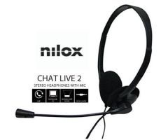 NILOX AURICULARES MICRÓFONO CHAT LIVE 2 C/ CABLE JACK 3.5MM NEGRO NILOX AURICULARES MICRÓFONO CHAT LIVE 2 C/ CABLE JACK 3.5MM NEGRO