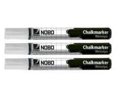 NOBO MARCADORES TIZA LÍQUIDA BORRADO HÚMEDO BLANCO PACK -3U- NOBO MARCADORES TIZA LÍQUIDA BORRADO HÚMEDO BLANCO PACK -3U-