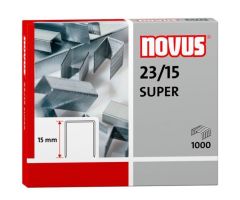 NOVUS GRAPAS SUPER 23/15 PARA GRAPADORAS DE GRUESOS CAJA 1000 UD NOVUS GRAPAS SUPER 23/15 PARA GRAPADORAS DE GRUESOS CAJA 1000 UD