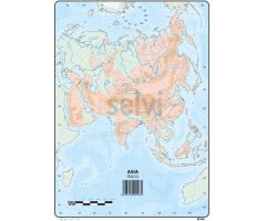SELVI MAPA MUDO FÍSICO DE ASIA A4 -50U- SELVI MAPA MUDO FÍSICO DE ASIA A4 -50U-