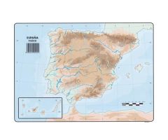 SELVI MAPA MUDO FÍSICO DE ESPAÑA A4 -50U- SELVI MAPA MUDO FÍSICO DE ESPAÑA A4 -50U-
