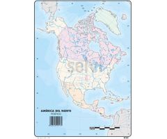 SELVI MAPA MUDO POLÍTICO DE AMERICA DEL NORTE A4 -50U- SELVI MAPA MUDO POLÍTICO DE AMERICA DEL NORTE A4 -50U-