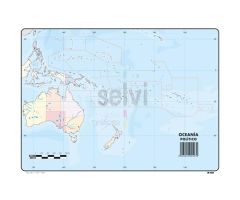 SELVI MAPA MUDO POLÍTICO DE OCEANÍA A4 -50U- SELVI MAPA MUDO POLÍTICO DE OCEANÍA A4 -50U-