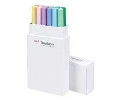 TOMBOW ROTULADORES ABT DUAL BRUSH DOBLE PUNTA FINA/PINCEL C/SURTIDOS PASTEL ESTUCHE 12 UD TOMBOW ROTULADORES ABT DUAL BRUSH DOBLE PUNTA FINA/PINCEL C/SURTIDOS PASTEL ESTUCHE 12 UD