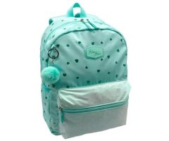 TOYBAGS MOCHILA AMERICANO BLIN-BLIN CORAZONES MENTA COMPARTIMENTO PARA PORTÁTIL 15,6 TOYBAGS MOCHILA AMERICANO BLIN-BLIN CORAZONES MENTA COMPARTIMENTO PARA PORTÁTIL 15,6
